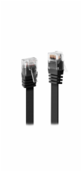XtendLan patch kabel Cat6, UTP - 20m, černý, plochý