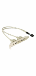 DeLOCK kryt slotu USB 2.0, 10pin header > 2x zásuvka USB-A