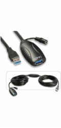 Lindy USB 3.2 Gen 1 aktivní prodlužovací kabel, USB-A samec > USB-A samice (černý, 10 metrů)