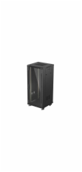 LANBERG 19" VOLNĚ STOJÍCÍ RACKOVÁ SKŘÍŇ 27U/600X600 (FLAT PACK) S PROSKLENÝMI DVEŘMI ČERNÁ