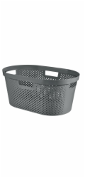 Koš na prádlo Curver Infinity Dots 40L gratitový