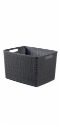 Úložný kufr CURVER JUTE, 20 l, šedý, 36×28×23 cm