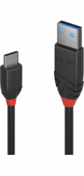Lindy USB 3.2 Gen 2 kabel Black Line, USB-A samec > USB-C samec