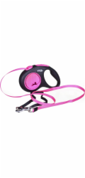 Flexi FLEXI Natahovací vodítko New Neon M, 5 m páska, růžové