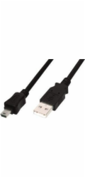Kabel ASSMANN USB Typ AM, Mini USB M, 3m, černý