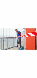 tesa® SIGNAL páska, 80 mm, výstražná páska, červená/bílá, L-100 m