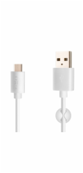 Kabel FIXED datový a nabíjecí s konektory USB/USB-C, USB 2.0, 1 metr, 20W, bílý