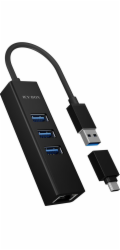 ICY BOX IB-HUB1419-LAN, USB-Hub 60844