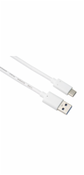 Kabel USB-C - USB 3.0 A (USB 3.2 generation 2, 3A, 10Gbit/s) 0,5m bílý