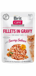 Brit Brit Care Cat Pouch Losos - filety z lososa v omáčce, mokré krmivo pro kočky, sáček 85g univerzální