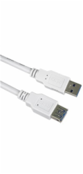 PremiumCord Prodlužovací kabel USB 3.0 Super-speed 5Gbps A-A, MF, 9pin, 0.5m, bílá