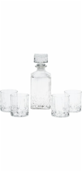 Whiskey set karafa + sklenice sada 5 ks křišťálové sklo, 0,9L KO-CD1003190