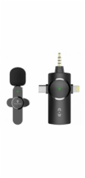 Viking bezdrátový mikrofon s klipem M360, konektor USB-C / Lightning / 3,5 mm jack