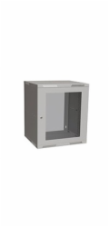 Solarix rozvaděč nástěnný skládaný SENSA LITE 12U 450mm, dveře sklo, RAL 7035, SENSA-L-12U-545-11-G