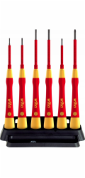 Wiha Feinschraubendreher-Set PicoFinish electric (rot/gelb, 7-teilig, inkl. Halter)