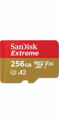 Sandisk Extreme 256 GB microSDXC (UHS-I U3, Class 10, V30, A2)