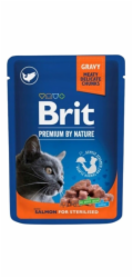 BRIT Premium Cat Salmon Sterilised - mokré krmivo pro kočky - 100g