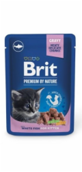 BRIT Premium by Nature Kitten White fish - mokré krmivo pro kočky - 100 g
