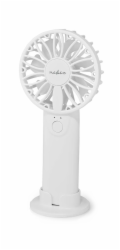 Nedis FNHH1WT ruční ventilátor/ průměr 6 cm/ výkon 0,9 W/ 2 rychlosti/ plast/ bílý