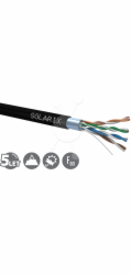 Instalační kabel Solarix venkovní FTP, Cat5E, drát, PE, box 100m SXKD-5E-FTP-PE