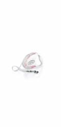 Flexi Vodítko Glam Composition S pásek 3m Pearl White