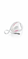Flexi Vodítko Glam Composition M pásek 5m Pearl White