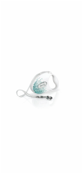 FLEXI Glam Splash Ocean with Swarovski crystals S - Dog Retractable lead - 3 m - white