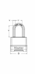 Master Lock Kombinační visací zámek -  Excell - 56mm