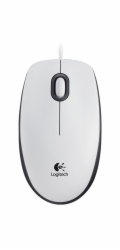 Logitech myš Corded M100, bílá, EMEA