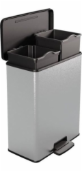Odpadkový koš Curver Deco Bin Duo 26 l + 26 l stříbrný