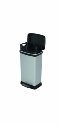 Odpadkový koš Curver Deco Bin Duo 23 l + 23 l stříbrný