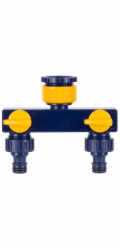 Rozdělovač zahradní 3/4"-1" vnitřní závit na 2 rychlospojky 1/2"
