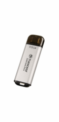 TRANSCEND Externí SSD ESD300S 512GB, External SSD, USB 10Gbps, Type C, stříbrná
