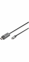 Digitus Adaptérový kabel USB4 Gen 2x2 USB-C > DisplayPort (černošedý, 1 metr)