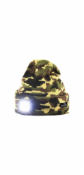 LED čelovka Cattara čepice ARMY s LED svítilnou USB nabíjení