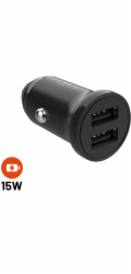 Nabíječka FIXED s 2xUSB výstupem, 15W Smart Rapid Charge, černá