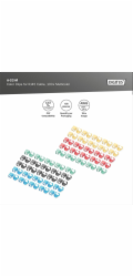 DIGITUS Color spony pro Patch kabel, balíček 100ks, smíšené (20 ks v každé barvě: červené, zelené, modré, žluté, černé)