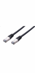 C-TECH kabel patchcord Cat5e, FTP, černý, 1m