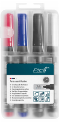 Pica permanent Marker 1-4mm  assorted with Instant-White