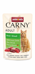 ANIMONDA Carny Adult Hovězí a pštros - mokré krmivo pro kočky - 85g