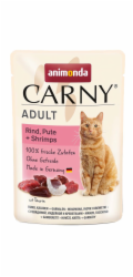 ANIMONDA Carny Adult Hovězí krůta a krevety - mokré krmivo pro kočky - 85g