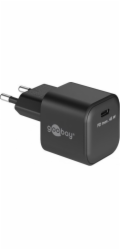 Goobay Rychlonabíječka USB-C Nano, PD, GaN, 45 Wattů (černá, 1x USB-C, Power Delivery 3.0)