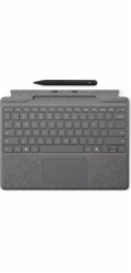 Microsoft Klávesnice Surface Pro s úložištěm pera pro firmy (platinová, německé rozložení, pro Surface Pro 10/9/8/X pro firmy, včetně Surface Slim Pen 2)