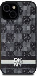 DKNY Pouzdro Dkny Dkhcs24Spcptssk S24 S921 Pevné kožené pouzdro s kostkovaným mono vzorem a potištěnými pruhy