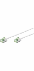 Goobay Ultraflexibilní tenký patch kabel Cat.8.1, U/FTP (bílý, 5 metrů, extra krátké konektory)