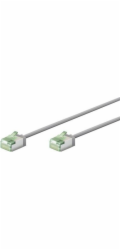Goobay Ultra-flexibilní patch kabel Cat.8.1 tenký, U/FTP (šedý, 2 metry, extra krátké zástrčky)