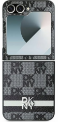 DKNY DKHCZF6PCPTSSK Z Flip6 F741 černá/černá s kostkovaným vzorem a potiskem pruhů