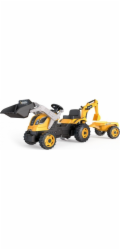 Šlapací traktor Smoby Builder Max s bagrem a vozíkem
