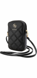 Guess kabelka GUWBZPSQSSGKčerná/černá zip prošívaná 4G