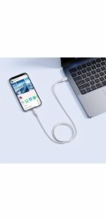 Rychlonabíjecí kabel Baseus Silky USB-C/USB-C 1m 100W bílý